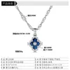 Nuevo Collar de Acero de Titanio de Trébol de Cuatro Hojas Personalidad Masculina Cadena Versátil para Clavícula Adorno para Collar Accesorios de Lujo Ligero de Alta Gama para Mujer