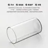 Vaso Cilíndrico Recto de Vidrio de Borosilicato Alto para Cafetería, Bar, Jugo, Bebida, Té, Resistente a Altas Temperaturas, 200 ml