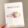 Presilha de cabelo fofa com laço para mulheres, presilha lateral para franja, grampo de cabelo requintado de alta qualidade, presilha reta bico de pato acessório de cabelo