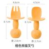 Prato de Jantar Dividido para Bebê de Silicone de Grau Alimentício com Ventosa Anti-Tombamento Prato Suplementar Garfo e Colher Infantis Conjunto de Jantar para Alimentação
