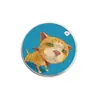 Broche Gato Laranja Tsundere Estilo Pintura Retrô Broche Cartoon Divertido Alfinete de Decoração para Mochila de Estudante Roupas Acessório Pequeno