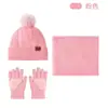 Conjunto de Tres Piezas de Gorro Bufanda Guantes Tejidos para Otoño Invierno Gorro de Lana Grueso Cálido Guantes con Pantalla Táctil para Mujer