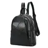 Nueva Mochila de Cuero Genuino de Moda para Mujer con Empalme Gran Capacidad Mochila Casual de Viaje Mochila Pequeña de Gama Alta para Mujer
