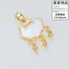 Accesorios de Perlas DIY Colgante de Candado de Longevidad Auspicioso Colgante Vacío Collar de Perlas Candado de Paz Accesorios de Joyería