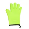 Luvas de Isolamento de Silicone de Cinco Dedos de Algodão com Logo Personalizado Luvas para Forno de Churrasco Doméstico Luvas Antiescaldantes em Forma de Coração