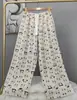 Pantalones de pijama de algodón para mujer, verano, finos, estampados, casuales, de pierna ancha, pueden usar mujeres embarazadas, comercio exterior, pantalones de talla grande