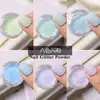 Paquete de 6 polvos de glitter para uñas, polvo fino brillante deslumbrante, polvo mágico de espejo girly de alto brillo, polvo para frotar, glitter fino iluminador, polvo versátil