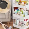 Mesa de Cabeceira com Carrinho Móvel Armário Lateral Criativo Rack de Armazenamento Mesa de Café Pequena Retrô Mesa para Sala de Estar Mesa para Lanches