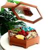 Caixa de Doces caixa de compartimento para sala de estar doméstica caixa de frutas secas chinesa lanche criativo lanche prato de frutas secas caixa de nozes de madeira