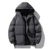 Chaqueta de Algodón con Capucha de Color Puro Transfronteriza Engrosada y Cálida Otoño e Invierno Ropa Exterior de Algodón para Hombres y Mujeres Parejas 1277