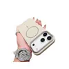 Modelo Popular Transfronterizo Adecuado para Iphone17Promax Funda Magnética para Teléfono con Sensación de Piel Dorada Carcasa Protectora Dura Apple 16 15