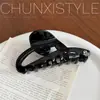 Pinza para el pelo de acetato con patrón de corazón hueco, elegante y de alta calidad, estilo coreano, pinza de tiburón elegante vintage para recogidos
