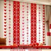 Set de Decoración de Habitación de Boda Cortinas Ventana Tira Larga Decoraciones Colgantes de Personajes de Boda Guirnaldas para Boda Casa Nueva Dormitorio Sala de Estar