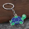 Suministrado Directamente por el Fabricante, Llavero de Tortuga de Dibujos Animados Más Vendido Transfronterizo, Colgante de Animales de Esmalte Metálico, Accesorio para Mochila de Estudiante