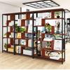 Prateleira Divisória Simples para Escritório Estante de Livros de Chão Sala de Estar Entrada Tela Decorativa Suporte de Exibição Suporte de Ferro Multicamadas