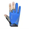 Guantes de Pesca para Hombre Verano Seda de Hielo Delgados Transpirables Exteriores Montar Conducir Protección Solar Antideslizantes Fugas Tres Dedos Luya Medio Dedo