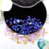 Joyería de diamantes para uñas, hielo transparente, taladro Aurora, taladro plano, taladro de forma especial, cristal, diamante de imitación, taladro de uñas Aurora AB, decoración