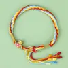 Venta Directa de Fábrica de Pulseras de Cuerda de Colores, Tejidas a Mano, Unisex, Regalos de Cuerda Roja para el Año de Nacimiento, Venta al por Mayor para Puestos de Mercados Nocturnos