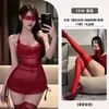 Desejo Vermelho Lingerie Sexy Multicor Sexy Transparente Renda Vazada Malha Com Capuz Fenda Saia Curta Justa Uniforme 1318