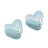 Cuentas acrílicas Mabei chapadas en color real con forma de corazón, accesorios hechos a mano para bricolaje, cadena para teléfono móvil, collar, material