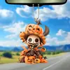 Transfronterizo Nuevo Festival de Calabaza Fantasma de Halloween Atmósfera Acrílico Plano Mono Gato Calabaza Calavera Decoración Colgante