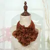 Nuevo Bufanda Creativa de Gasa de Seda de Hielo para Mujer, Bufanda Multifuncional para el Cuello, Accesorio de Moda Floral, Flor de Mano para Baile de Cuadrilla