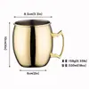 Taza Mule Bar Acero Inoxidable 304 Metal Moscow Mule Martillada Copa de Cóctel Julep Cobre Copa de Cóctel Transfronterizo