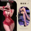 Muñeca Amor Lencería Sexy Encaje Tentación Uniforme de Chica Conejito Deseo Puro No Necesita Quitarse Set Qqny Pijama