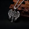 Colar com pingente de anjo da guarda em alta venda na Temu, colar de liga metálica Anjo Guardião masculino europeu e americano