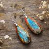 Comercio Electrónico Transfronterizo Nuevo Estilo Étnico Piedra Natural Piedra Imperial Pendientes de Gota de Agua Pendientes Joyería de Lujo Ligero Pendientes Venta al por Mayor