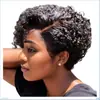 Peluca de Encaje Frontal Amazon Nueva Peluca Europea y Americana Peluca Rizada Pequeña para Mujer Cabello Rizado Multicolor Fibra Química Gorro