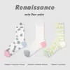 Calcetines de Verano Renacentistas Finos Lindos Dopamina Hasta la Pantorrilla Ins Tendencia Verano Transpirables Medias para Niñas
