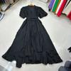 Vestido de Playa de Lujo de Nicho Australiano Transfronterizo Europeo y Americano con Mangas Abullonadas y Adorno de Encaje