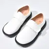 Zapatos para Niños Estilo Británico Estudiante Zapatos de Cuero Negro Vestir Formal Flor Zapatos Infantiles Niño Pequeño Zapatos de Escenario para Anfitrión Zapatos de Vestir