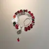 Pulseira de Contas Borboleta Chinesa, Mesmo Estilo para Mulheres, Impressão de Luxo Leve, Temperamento Nicho de Alto Padrão, Pulseira de Casal, Presente para Melhor Amiga