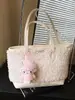 Bolsa de Peluche Casual Nueva Primavera 2026 Transfronteriza para Mujer, Bolso de Mano de Gran Capacidad, Bolso Tote de Alto Valor para Viajes Diarios