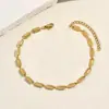 Pulseras Transfronterizas Europeas y Americanas para Mujer, Lujo Ligero y de Gama Alta, Pulsera con Diseño Geométrico de Rombo en Oro de 18 Quilates, Joyería de Mano Versátil de Nicho para Mujeres