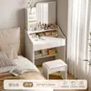 Tocador pequeño apartamento dormitorio alquiler simple moderno gabinete de maquillaje nuevo mesita de noche simple con espejo tocador de maquillaje