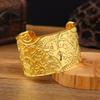 Pulsera Ancha Dorada Alienígena Dunhuang para Mujer Estilo Étnico Bohemio Pulsera de Brazo Pulsera Dai Joyería India Europea y Americana