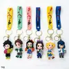 Llavero Colgante de Anime de Dibujos Animados Kimetsu no Yaiba Transfronterizo Versión Q Figura de Kimetsu no Yaiba Caja Ciega Colgante para Mochila de Niños