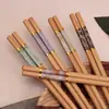 Palillos de Bambú de Gama Alta para Uso Doméstico, Sin Pintar, Sin Cera, Resistentes al Moho, Antideslizantes, Resistentes a Altas Temperaturas, Un Palillo por Persona, Palillos de Madera Natural Pura