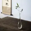 Jarrón de paisaje de vidrio de borosilicato alto transparente arreglo floral planta verde dispositivo de flores hidropónico decoración de mesa de sala de estar adornos
