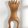 Pente de massagem de cinco dentes de sândalo dourado, pente meridiano para cuidados com o cabelo, raspagem de nariz de sapo, pente de dentes grandes, pente de raspagem