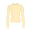 Camiseta de Manga Comprida Camiseta Feminina de Manga Comprida Modeladora de Corpo Gola Redonda Justa Camada Base Feita Sob Medida