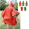 Capa de Chuva Descartável PE Laranja para Primeiros Socorros Isolada para Aventura, Espessada para Emergência, Atacado