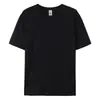 Camiseta masculina básica de manga curta, algodão puro, peso pesado, marca moderna, tamanho europeu, ombro caído, gola redonda, tamanho americano para exportação, oversized
