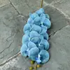 Nuevo Phalaenopsis Rosa Fabricante de Comercio Exterior 9 Cabezas Tacto 3D Phalaenopsis Blanco Boda Hotel Flor Artificial Mayoreo