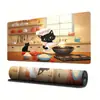 Gato Preto e Branco Mouse Pad Grande Desenho Animado Fofo Borracha Antiderrapante Mouse Pad Extra Grande Tapete de Mesa Design Personalizado