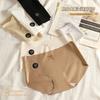 Ropa interior para mujer sencilla sin costuras antibacteriana grado 10A, entrepierna de algodón puro seda de hielo, cintura media, alta elasticidad, ropa interior ajustada para yoga