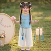 Conjunto de Ropa para Niñas Verano 2026 Nuevo Elegante Delgado Ropa de Verano para Niños, Estilo Étnico Nacional Nuevo Estilo Chino Conjunto de Dos Piezas